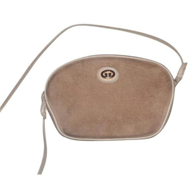 Gucci   Beige Tan Suede And Leather Cross Body Bag