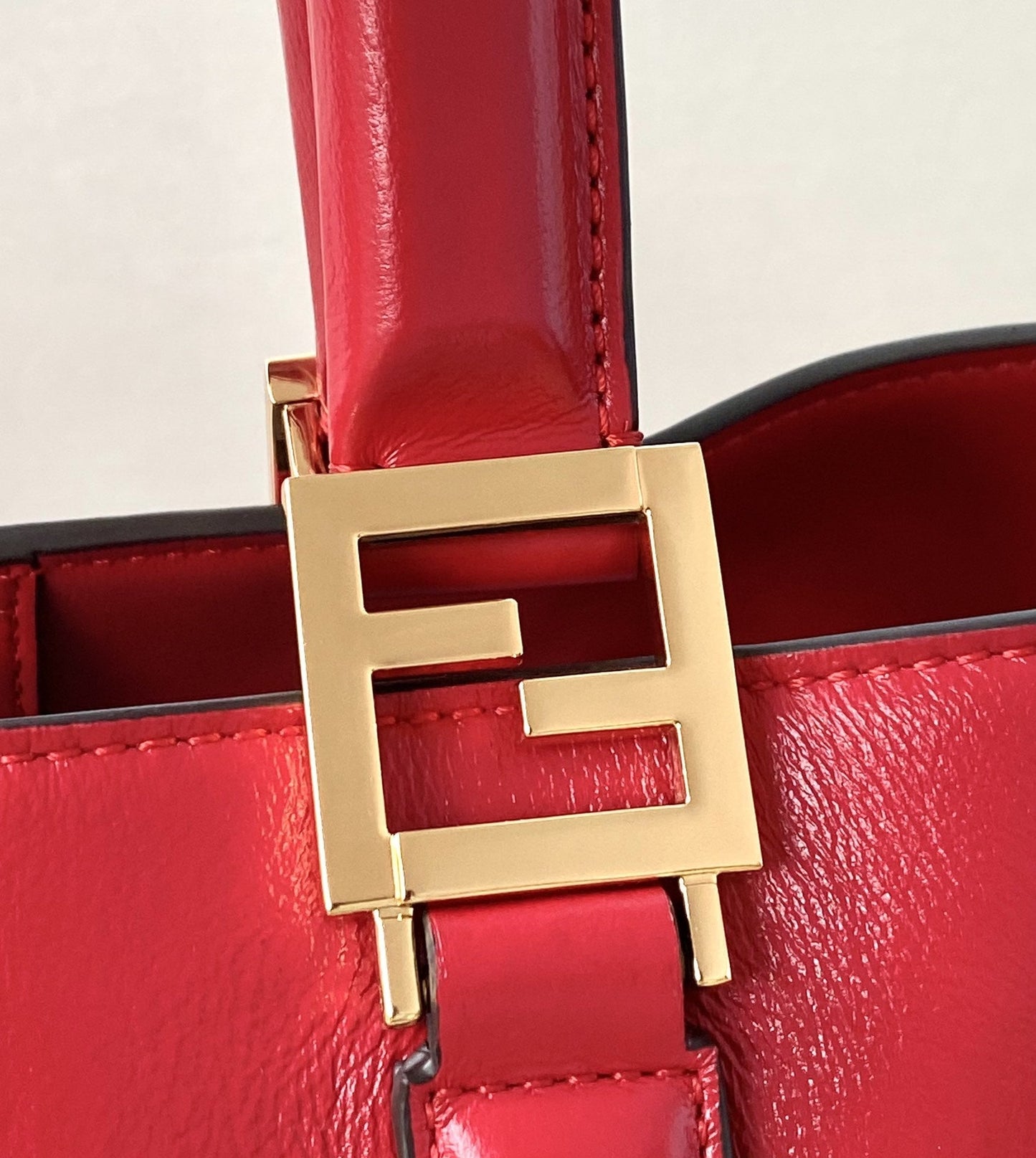 FI Small FF Tote Shoulder Red Bag For Woman 30cm/12in