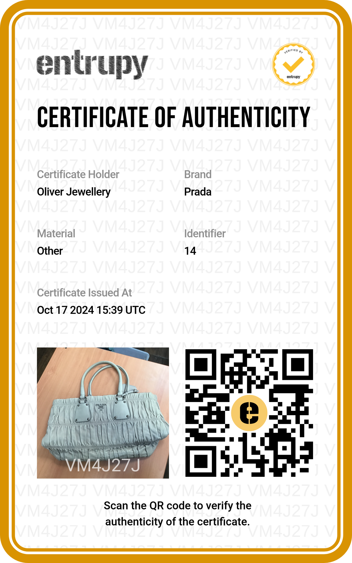 Prada Beige Nappa Gaufre Tote