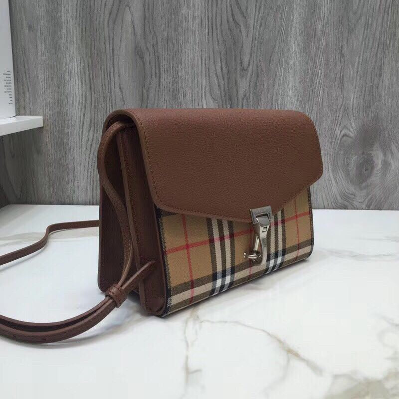 Top Quality Small  Check And Crossbody Bag Brown For Women, Women’s Bags 9in/24cm