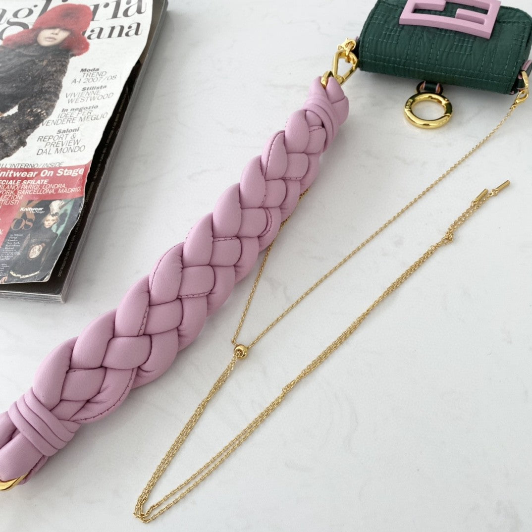 Top QualityTop Quality Nano Baguette Maxi Handle Pink and Green Bag For Woman 6.5cm/2.5in