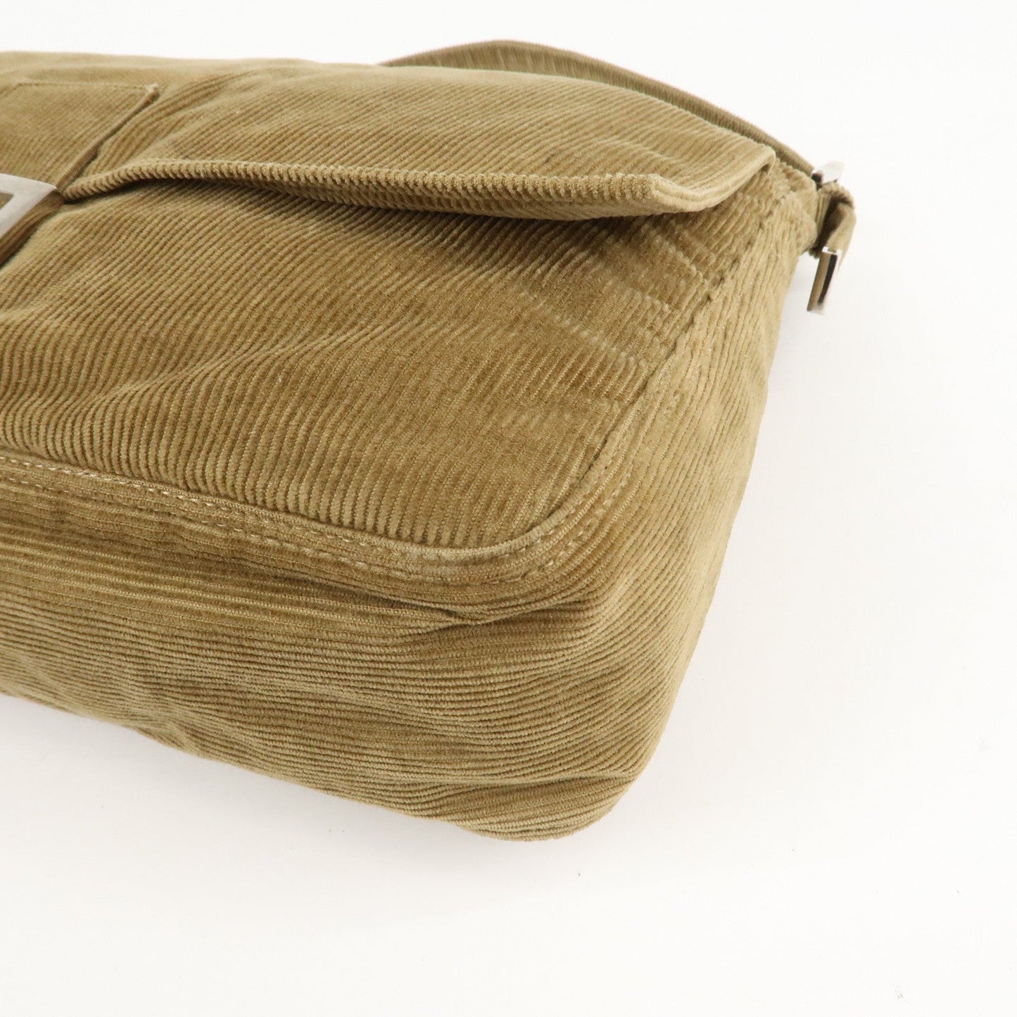 FENDI Corduroy Shoulder Bag Hand Bag Brown  d