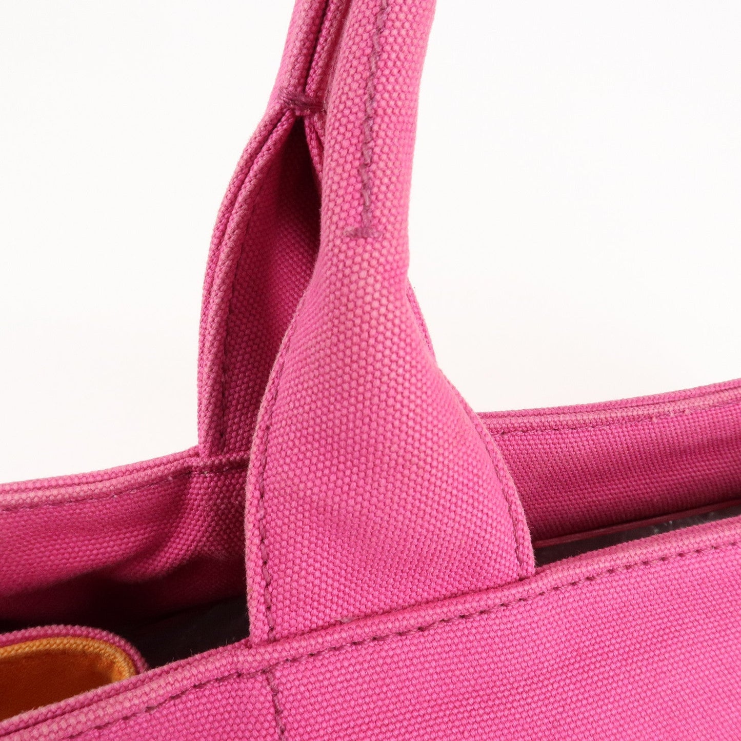 PRADA Canapa Canvas Tote Bag Limited Edition Pink Orange B1877I  d