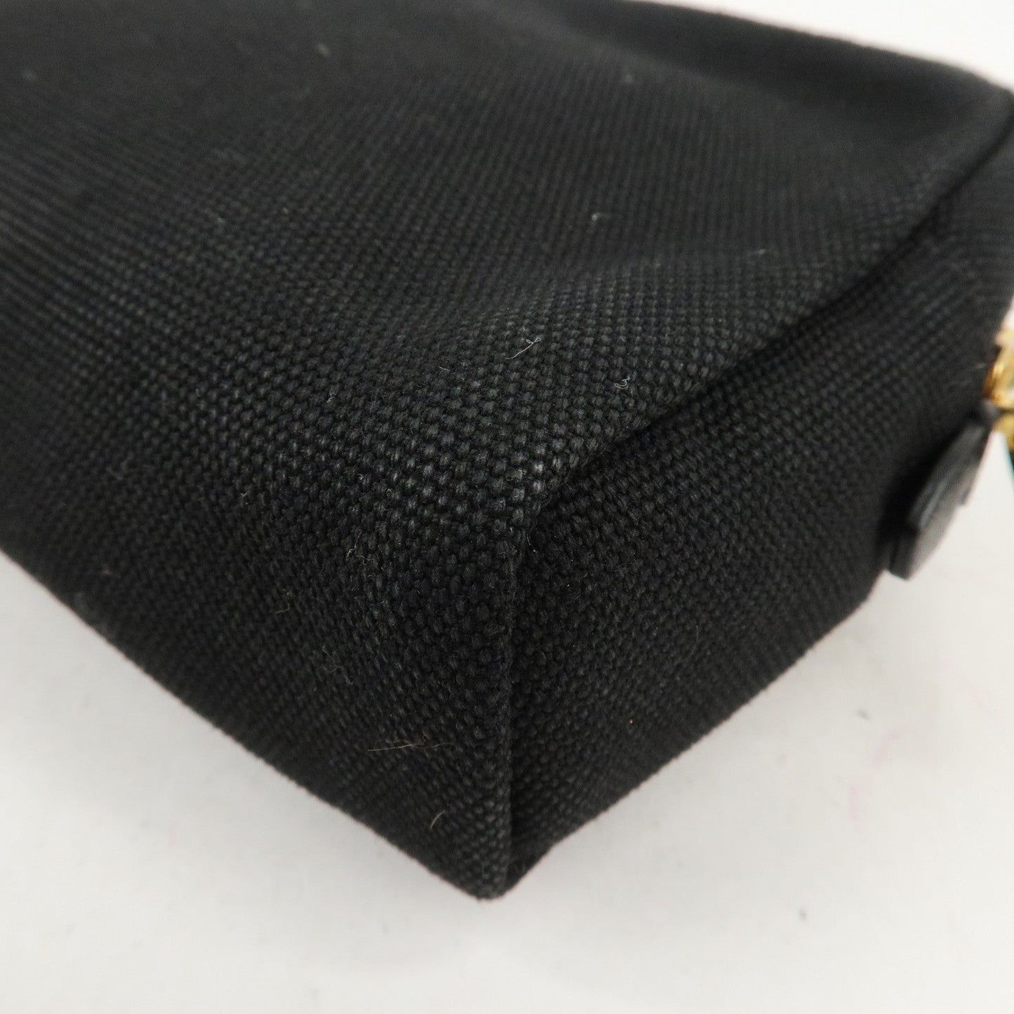 PRADA Canvas Pouch Cosmetic Pouch Black  d