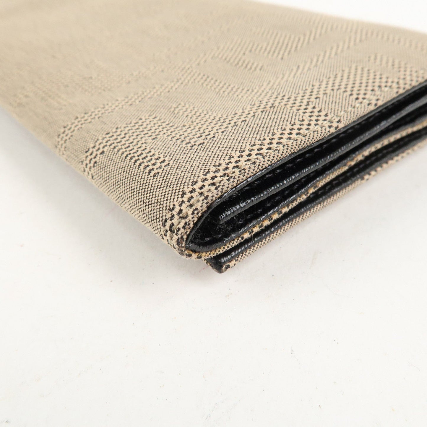 FENDI Zucca Print Canvas Leather Long Wallet Brown 8M0000  d