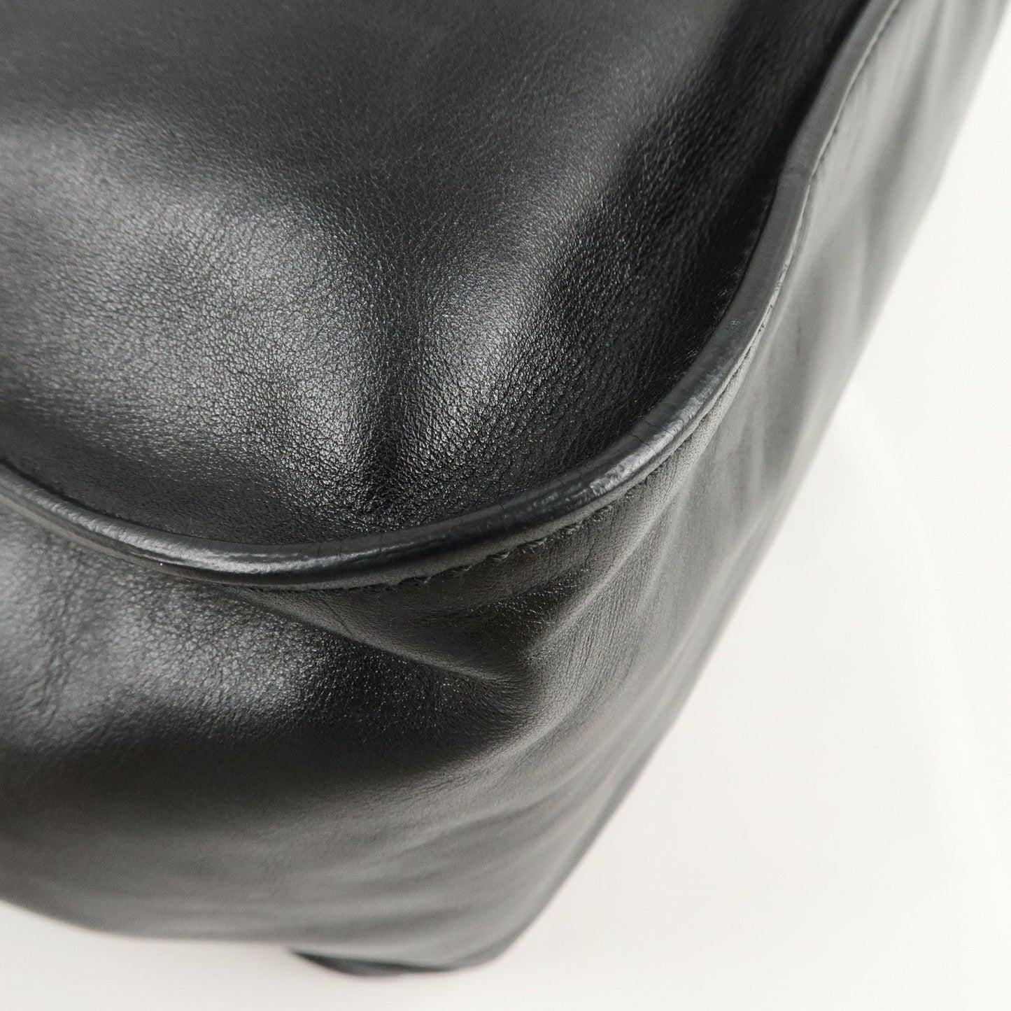 PRADA Leather Tote Bag Shoulder Bag Black BR3616  d