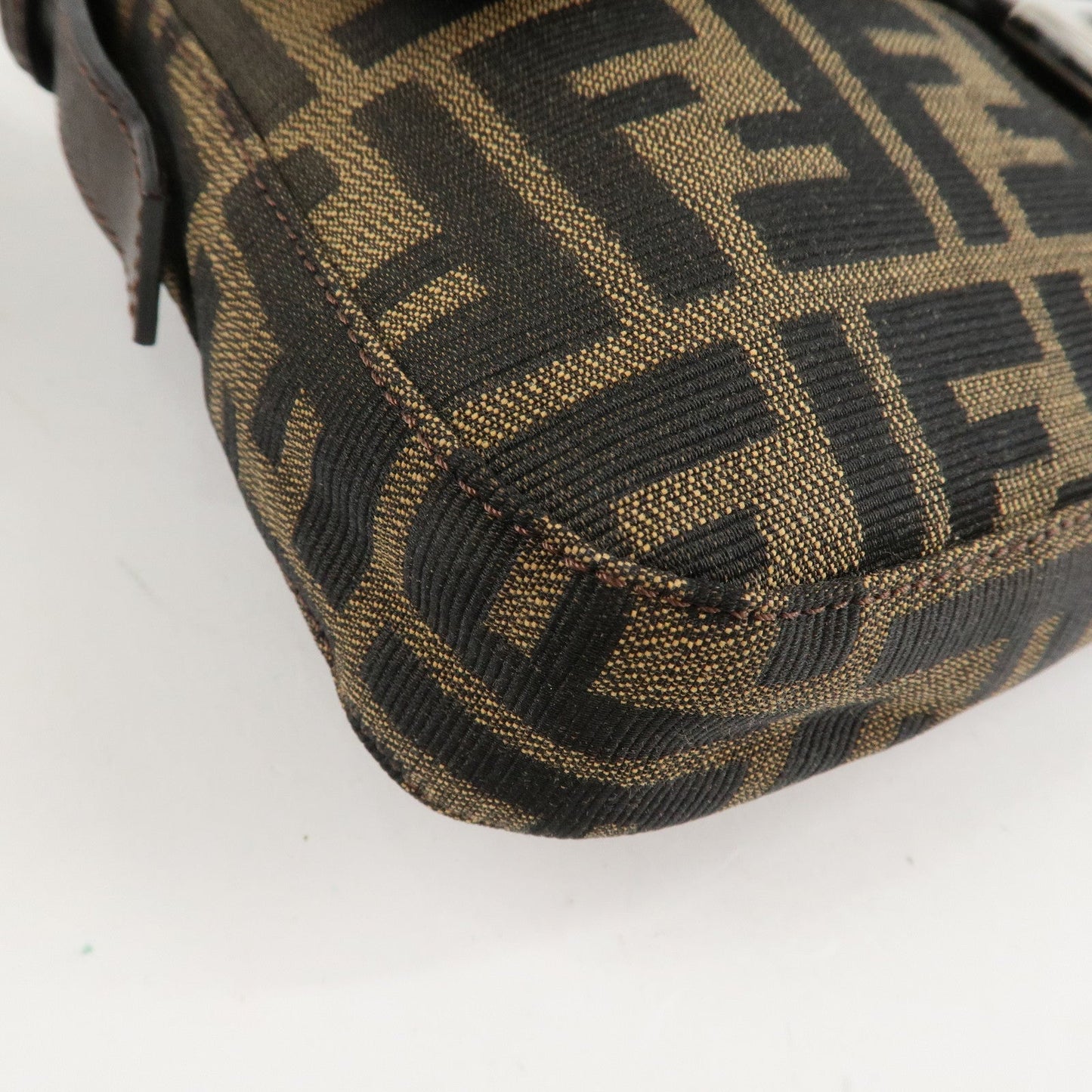 FENDI Mamma Baguette Zucca Canvas Shoulder Bag Brown 26424  d