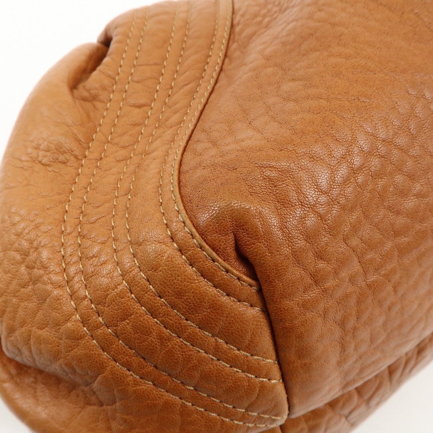 FENDI Leather Mini Spy Bag Hand Bag Brown Dark Brown 8BL078  d