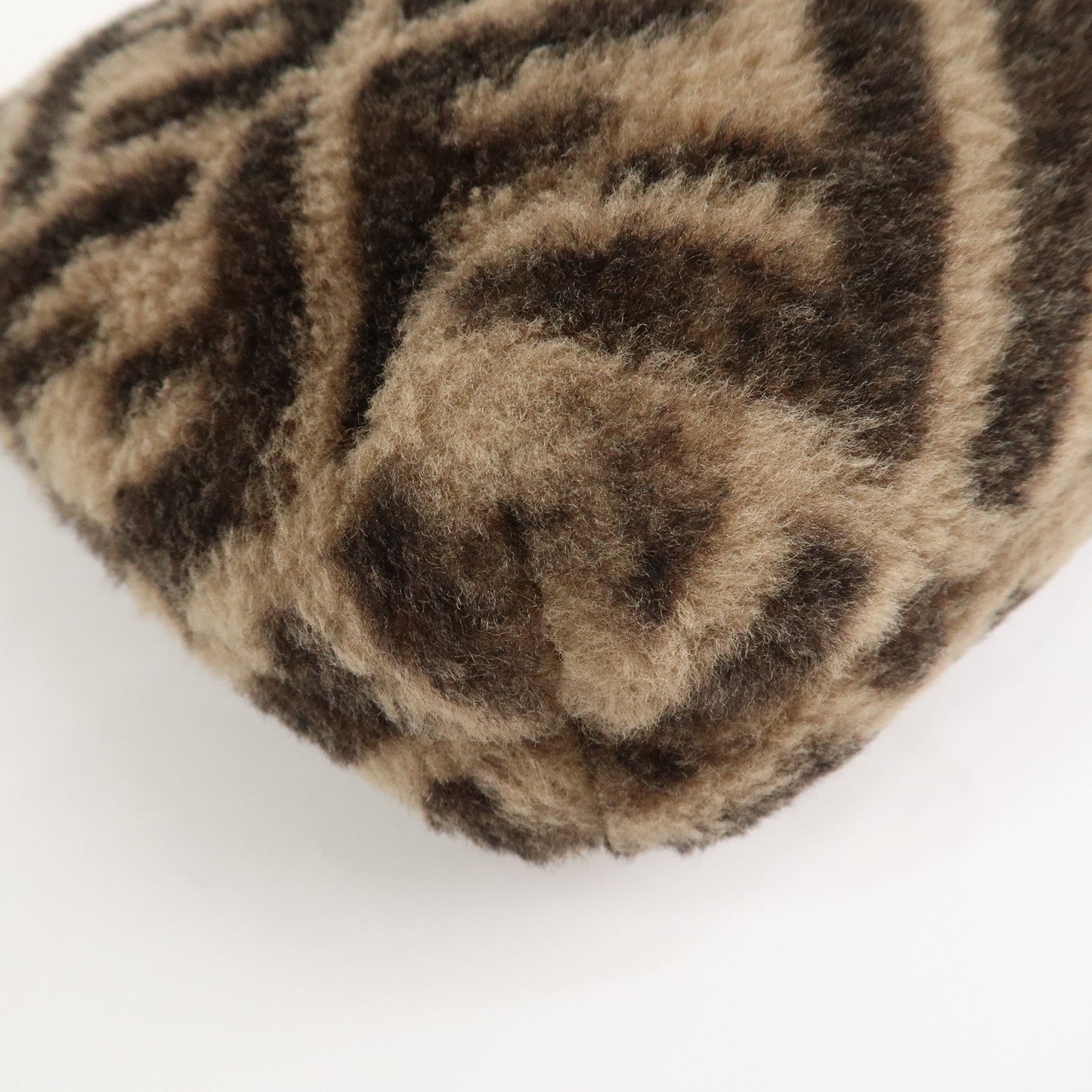 FENDI Zucca Wool Leather Clutch Bag Brown Black 7N0093  d