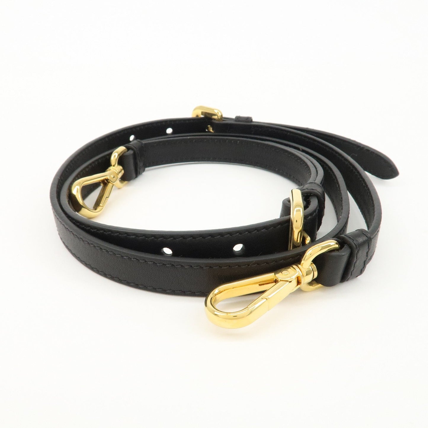 PRADA Leather Ribbon 2way Bag Hand Bag Black BN2244  d