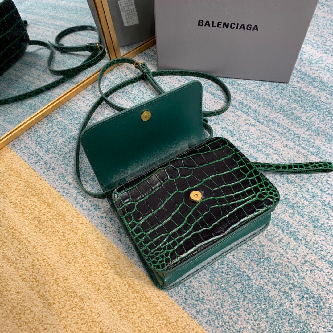 Top Quality Bolso Bandolera B In Dark Green, For Women,  Bags 7in/18cm