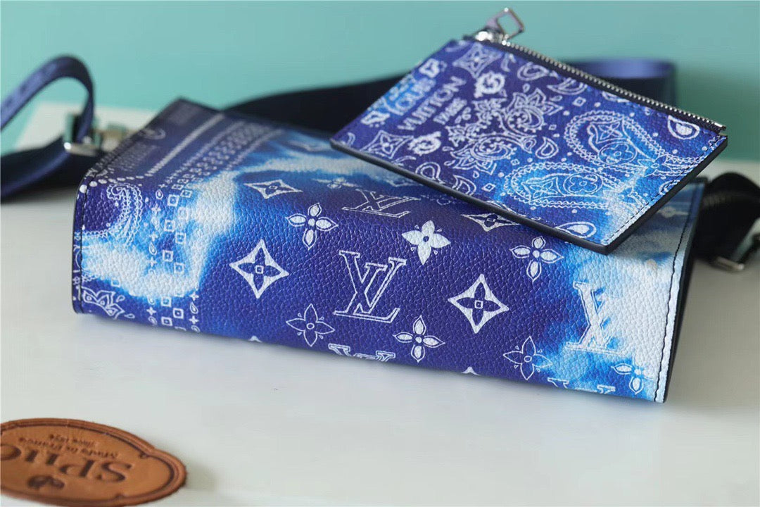 Top Quality Gaston Wearable Wallet Monogram Blue For Men, Bags, Shoulder And Crossbody Bags 8.7in/22cm Top Quality M81431