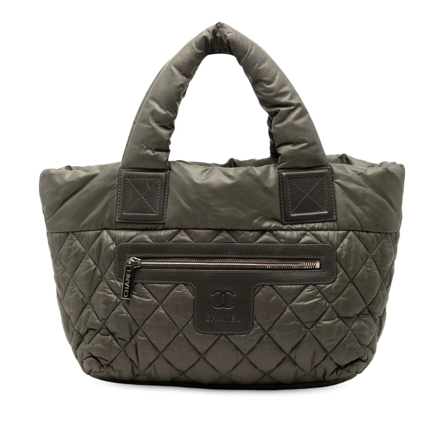 Green Chanel Small Quilted Nylon Coco Cocoon Tote