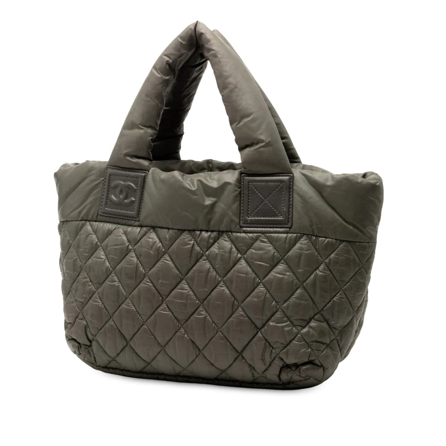 Green Chanel Small Quilted Nylon Coco Cocoon Tote