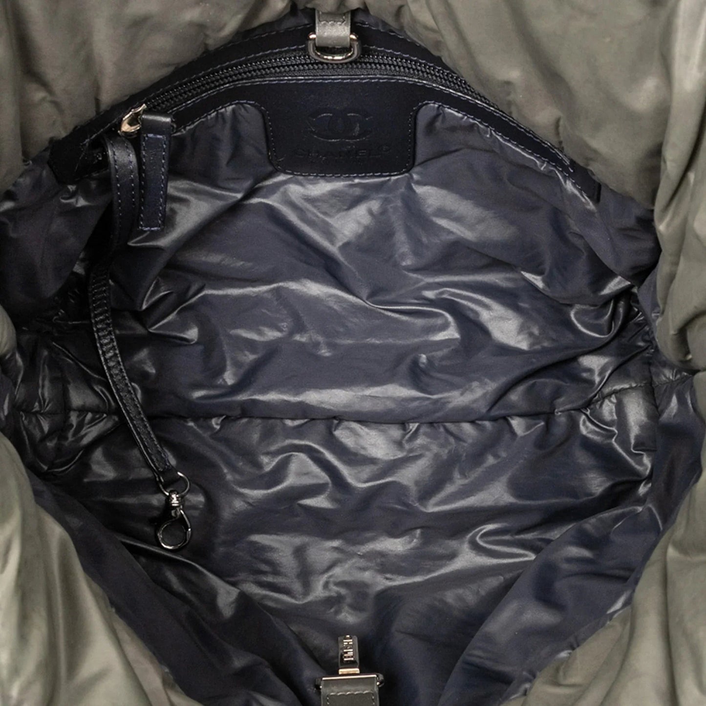 Green Chanel Small Quilted Nylon Coco Cocoon Tote
