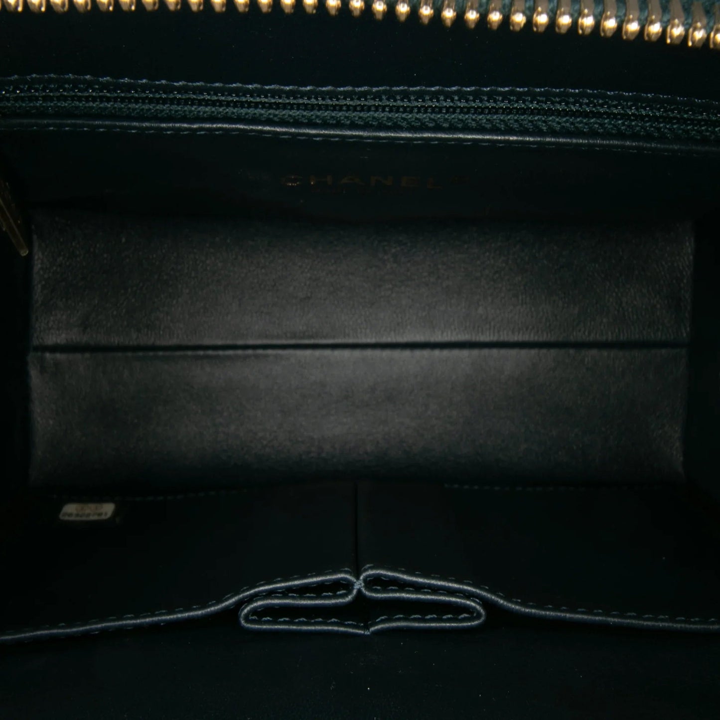Green Chanel CC Chevron Calfskin Medal Flap Crossbody Bag