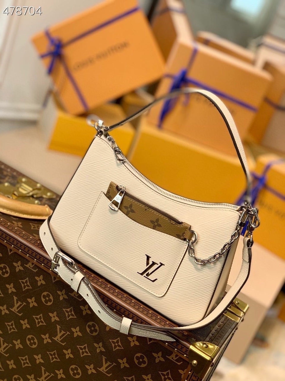 Top Quality Marelle Epi White For Women, Womens Handbags, Shoulder And Crossbody Bags 9.8in/25cm Top Quality M80688