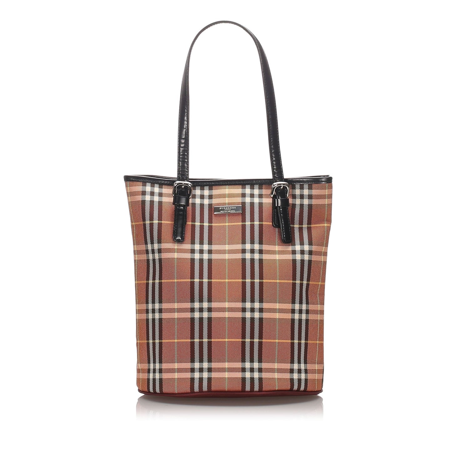 Burberry Brown Canvas Fabric Ho  Check Tote Bag United Kingdom