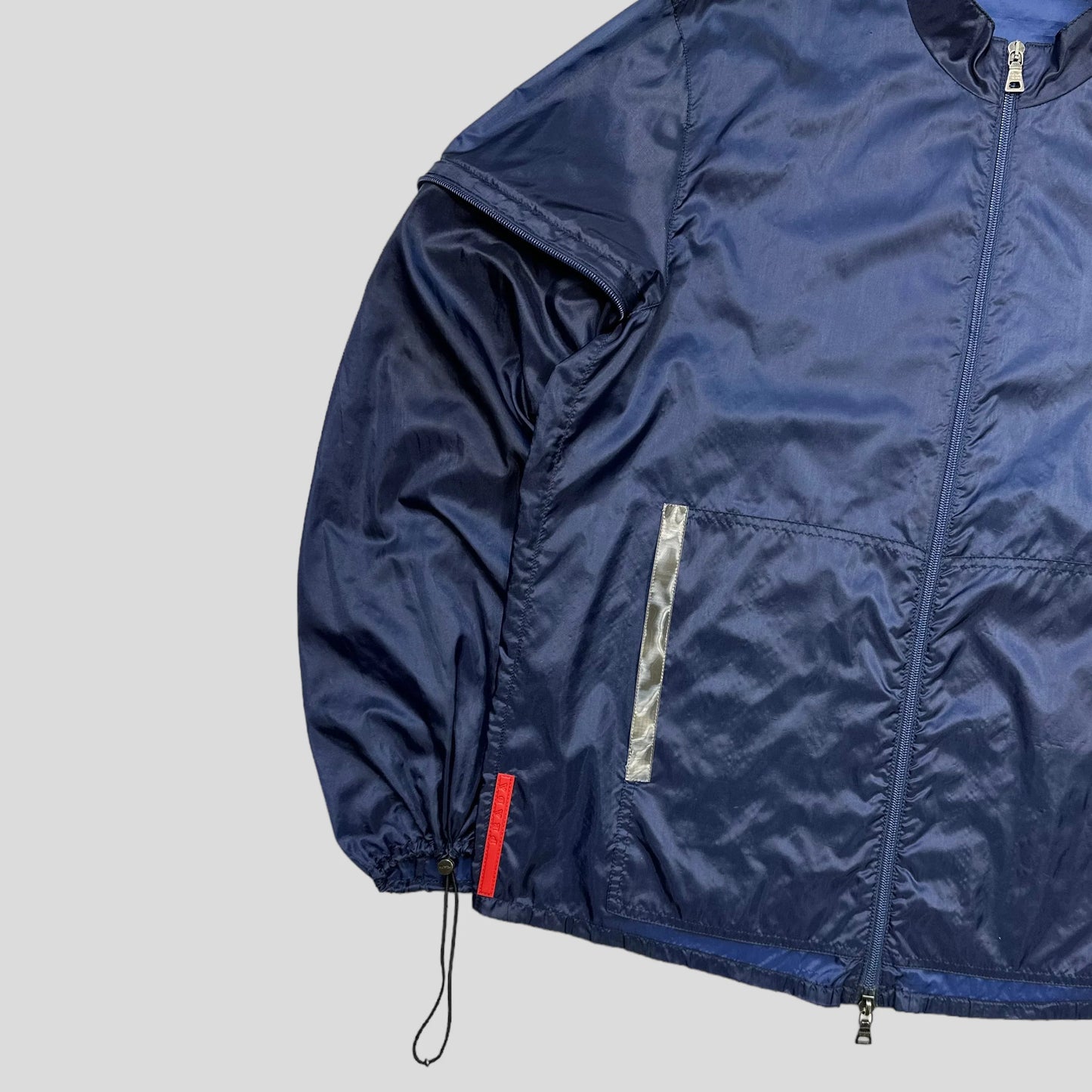 Prada Sport SS00 Convertible Blue Transparent 3m Jacket - IT48