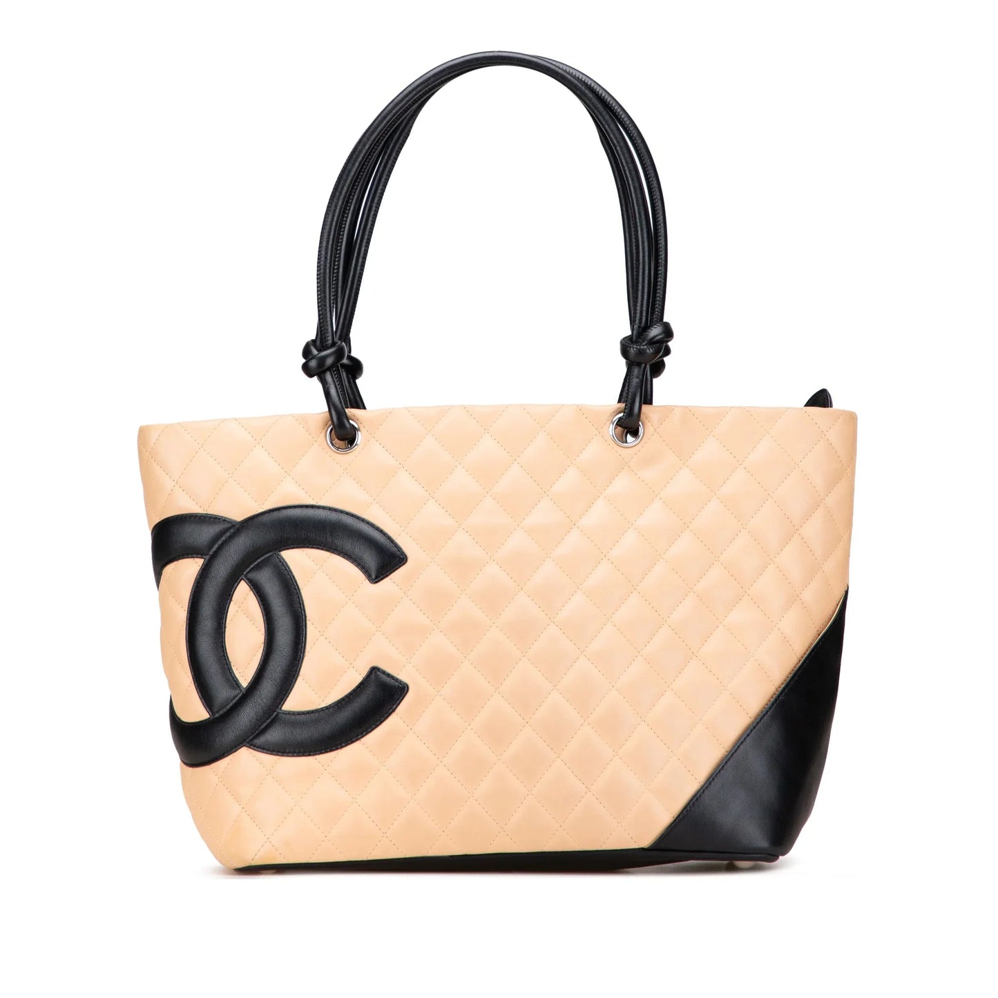 Brown Chanel Large Quilted Lambskin Cambon Ligne Tote