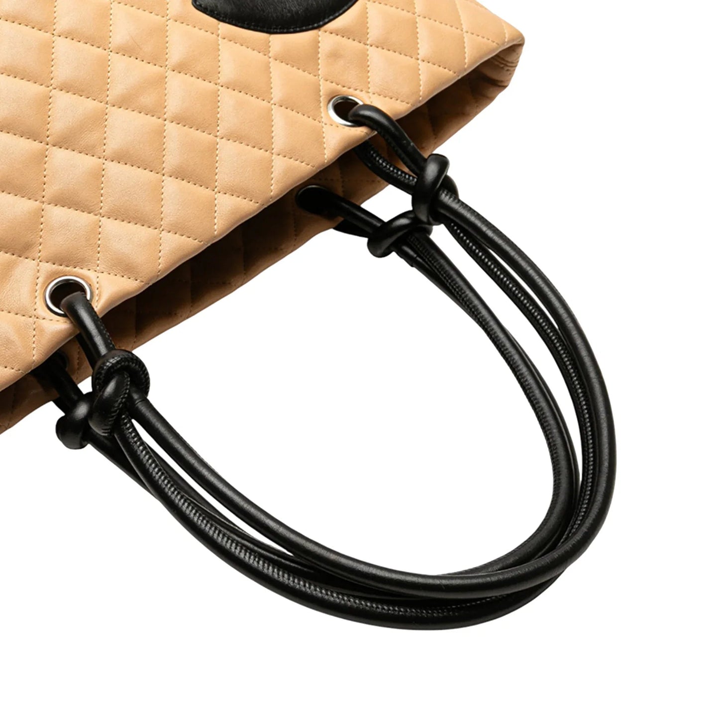 Brown Chanel Large Quilted Lambskin Cambon Ligne Tote