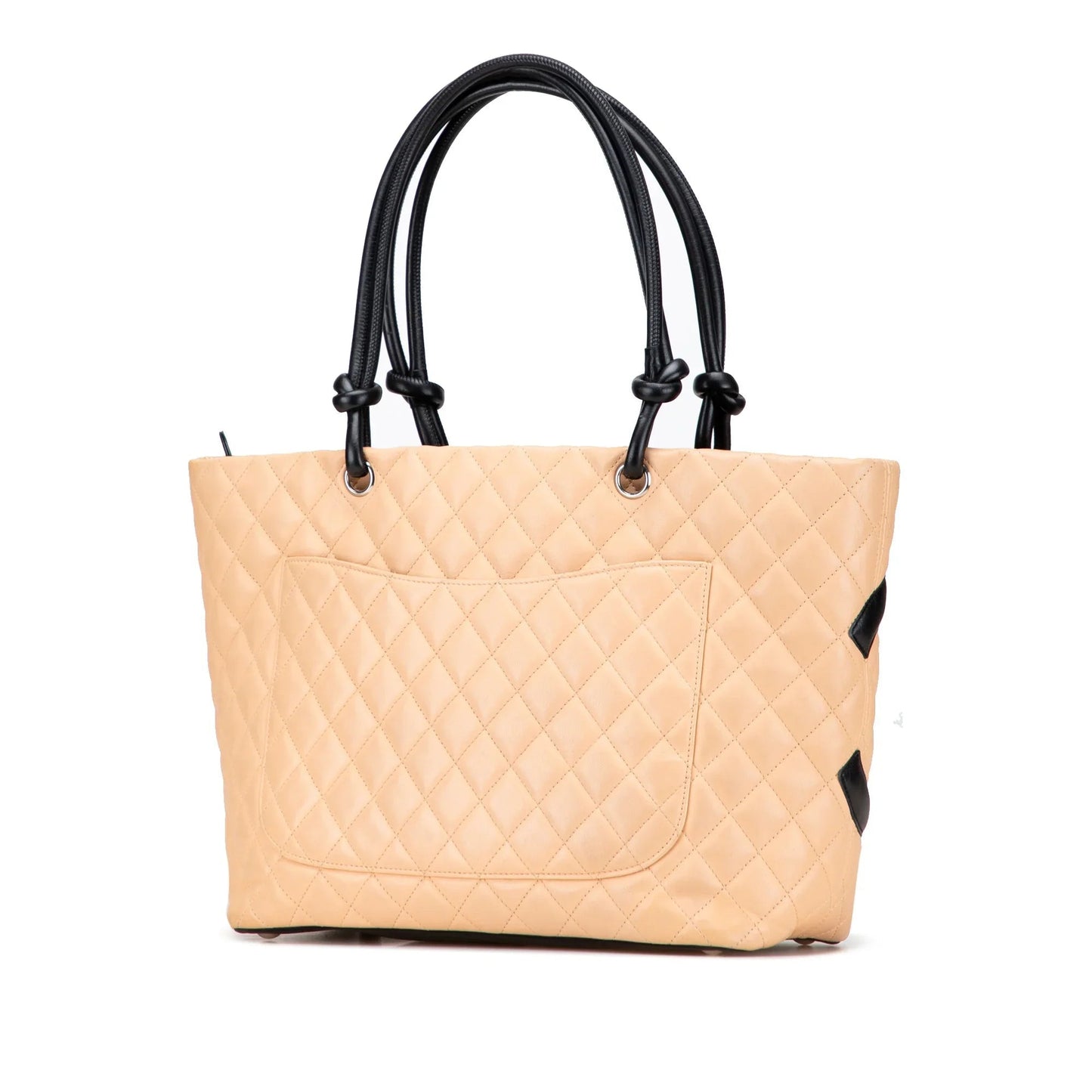 Brown Chanel Large Quilted Lambskin Cambon Ligne Tote