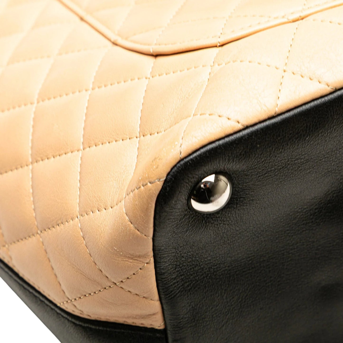Brown Chanel Large Quilted Lambskin Cambon Ligne Tote