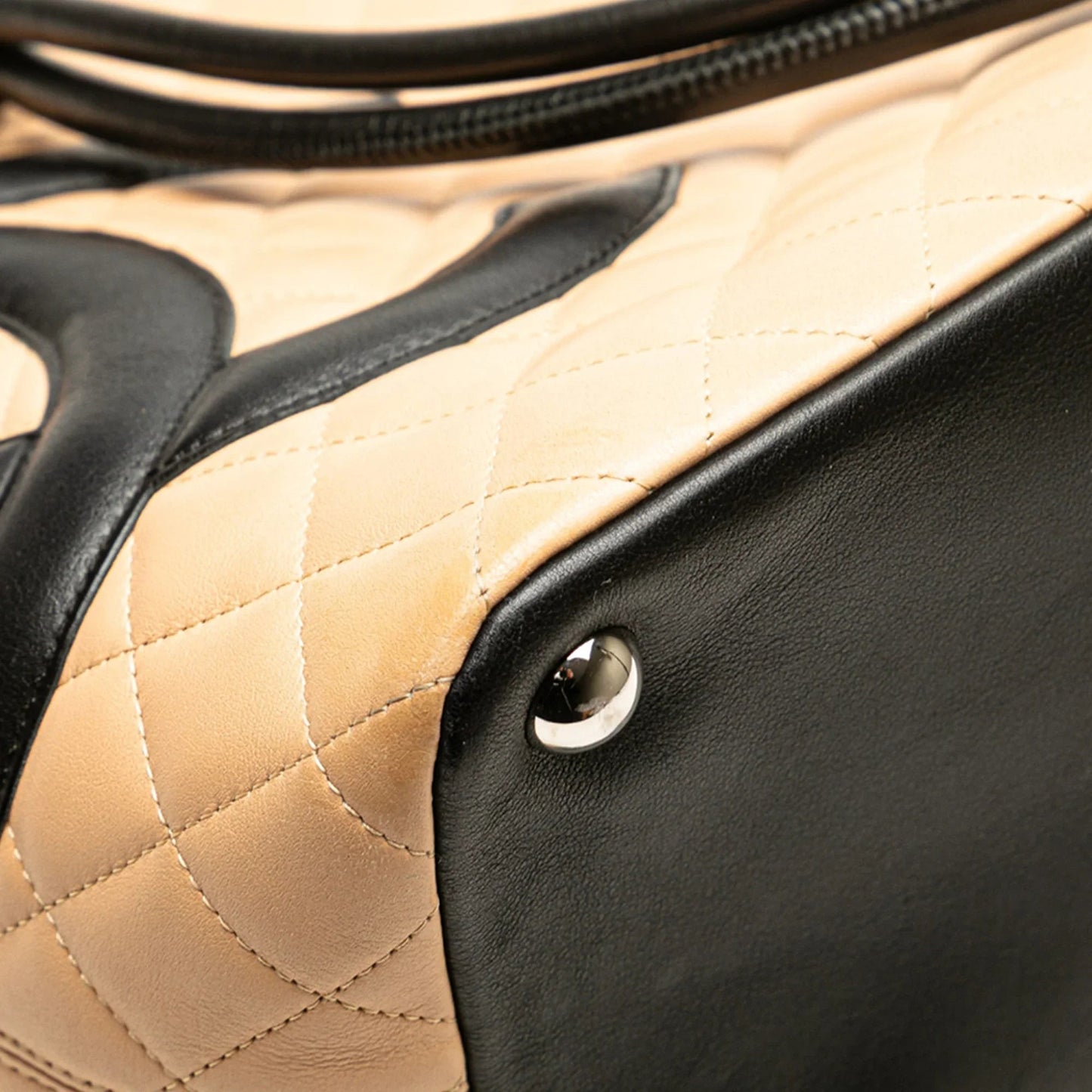 Brown Chanel Large Quilted Lambskin Cambon Ligne Tote