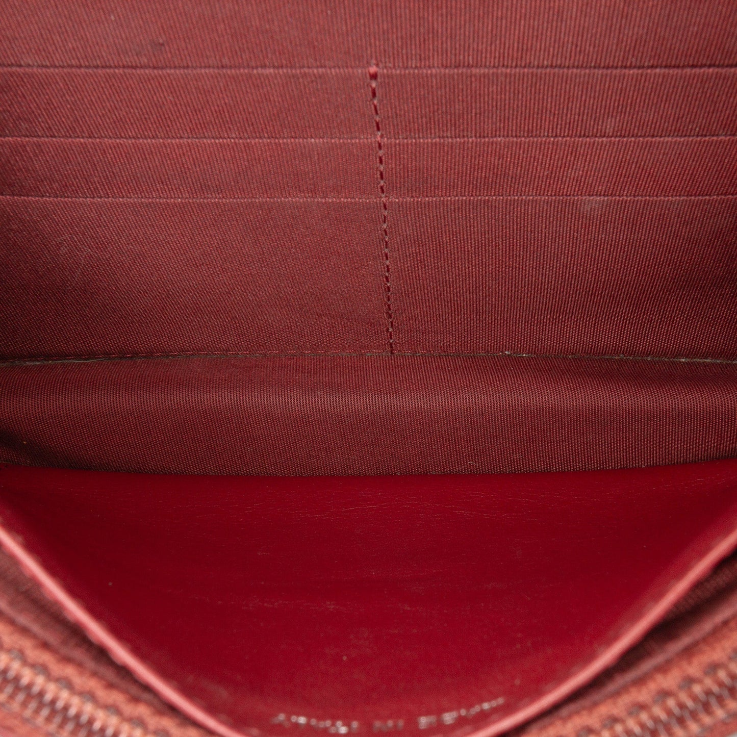 Red Chanel CC Quilted Caviar Wallet on Chain Crossbody Bag