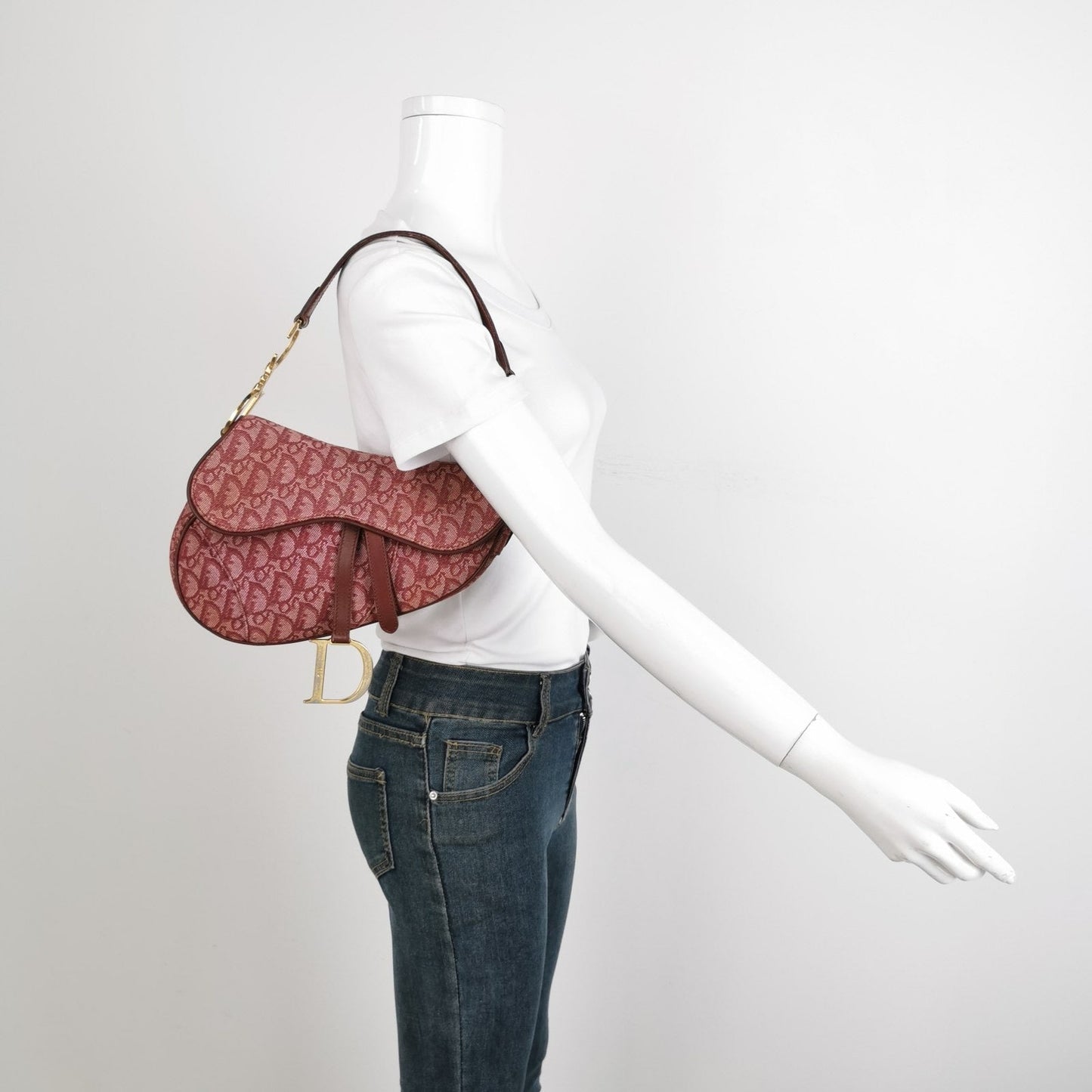 Dior Saddle   Red Burgundy Oblique Shoulder bag