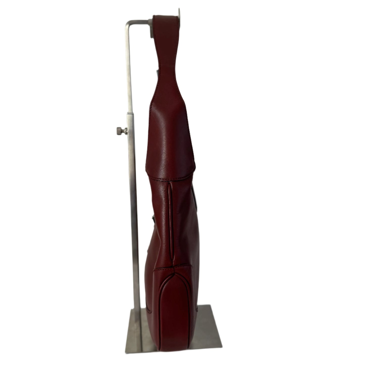 Gucci Jackie   Medium Burgundy Leather Silver Hardware