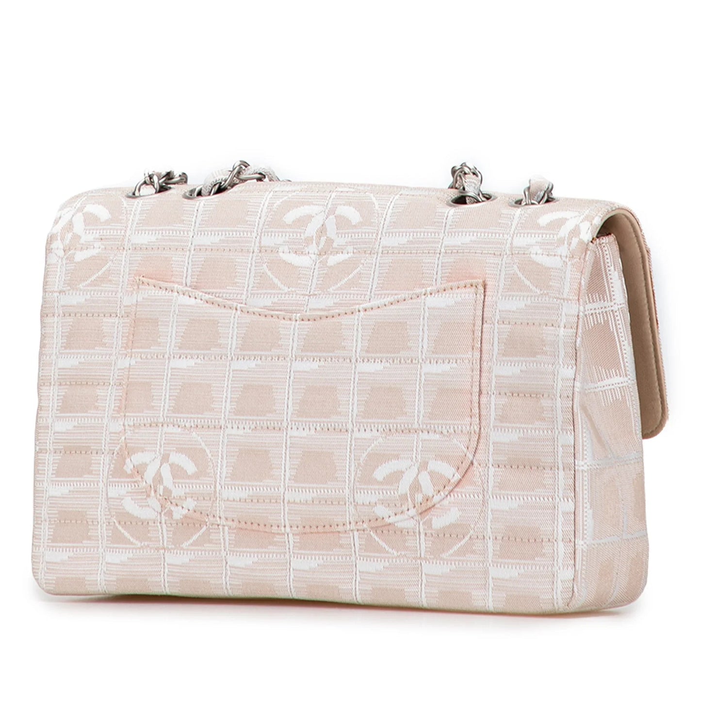 Brown Chanel Medium New Travel Line Nylon Single Flap Shoulder Bag