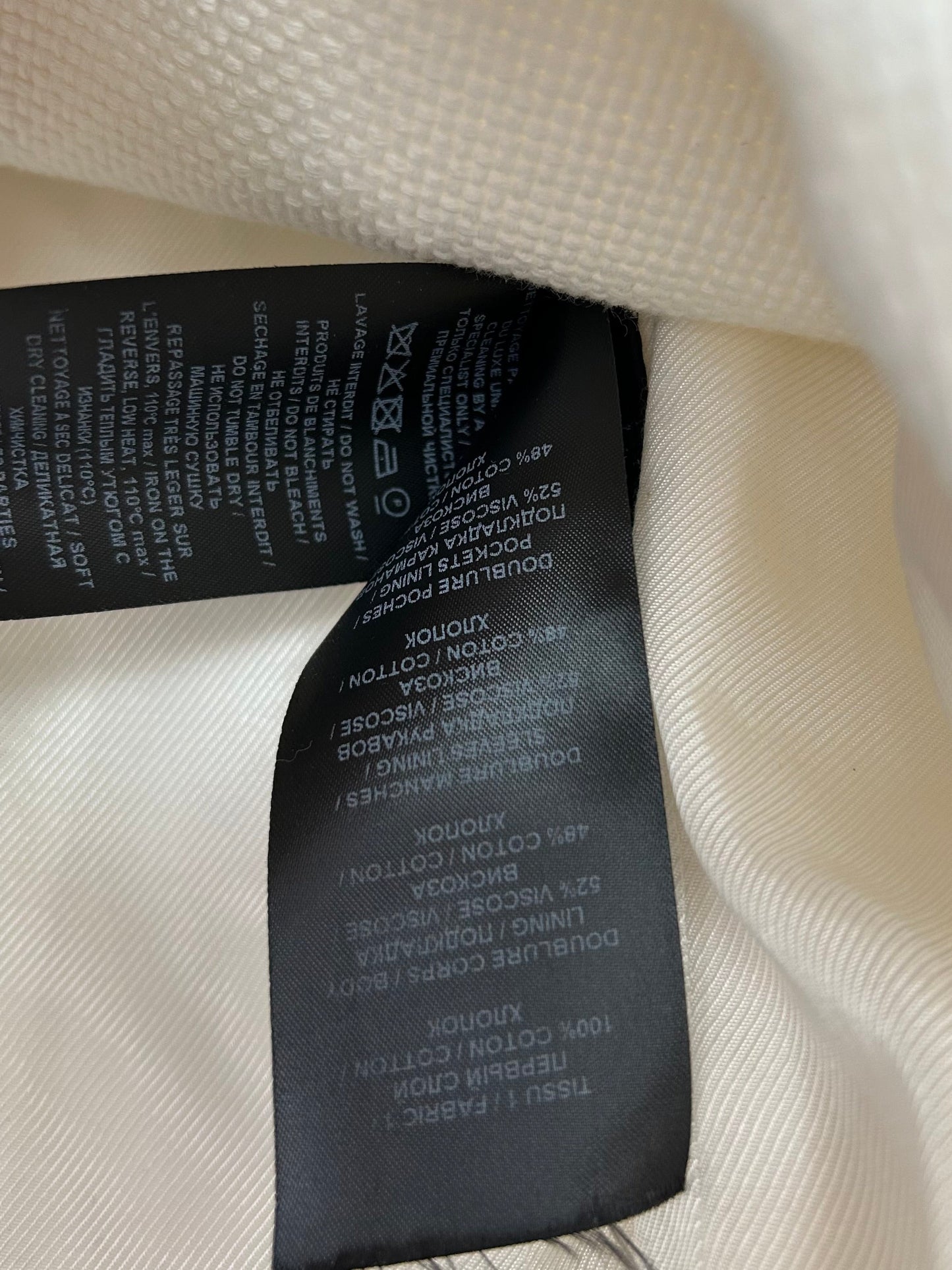 Balmain White Double Breasted Blazer Size FR 34 (UK 6)