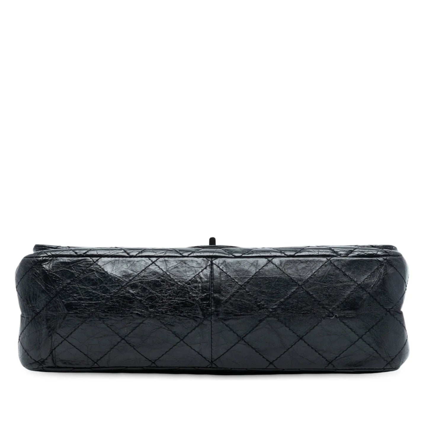 Black Chanel Reissue 2.55 Aged Calfskin Double Flap 227 Shoulder Bag
