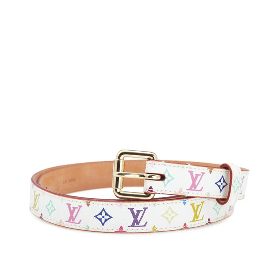 White Louis Vuitton Monogram Multicolore Ceinture Belt