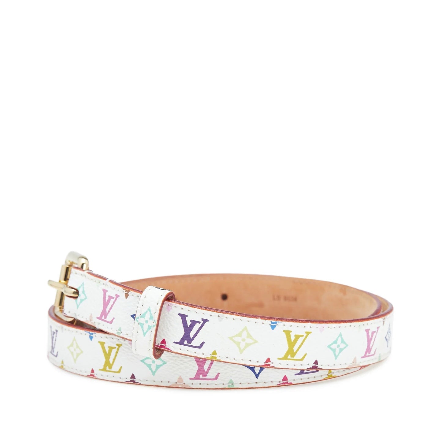 White Louis Vuitton Monogram Multicolore Ceinture Belt