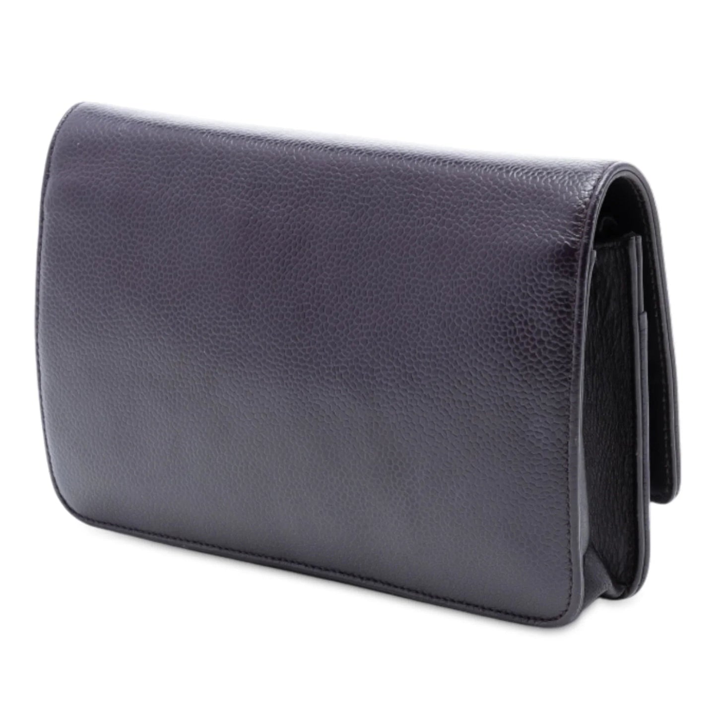 Purple Chanel CC Caviar Wallet On Chain Crossbody Bag