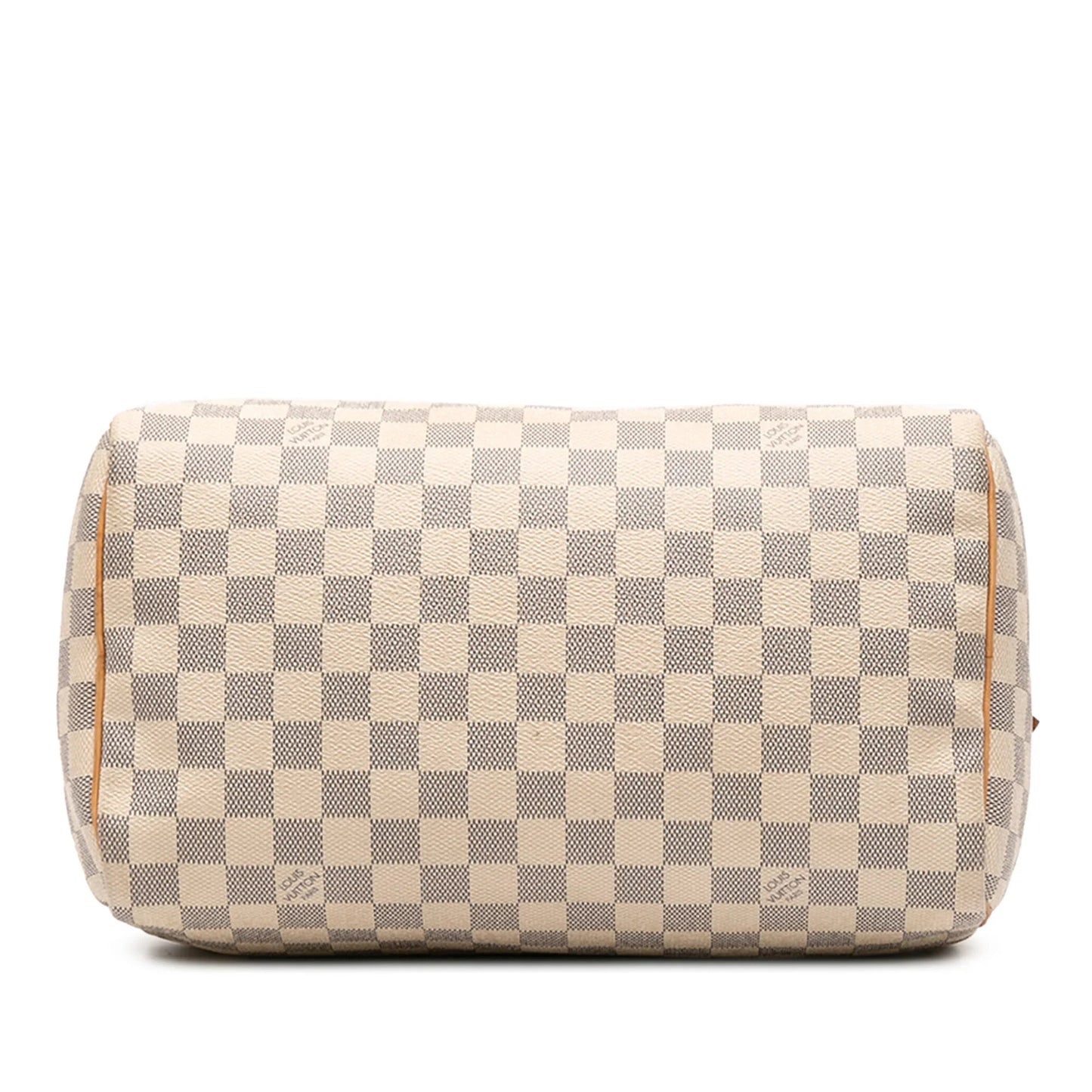 White Louis Vuitton Damier Azur Speedy 30 Boston Bag