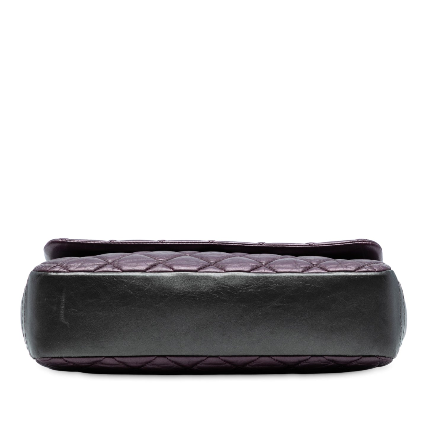 Purple Chanel Small Bicolor Quilted Aged Calfskin Lady Pearly Flap Crossbody Bag