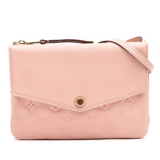 Pink Louis Vuitton Monogram Empreinte Twice Crossbody Bag