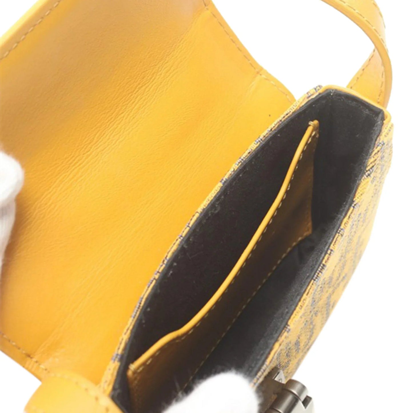 Yellow Dior Nano Oblique Lock Pouch Crossbody