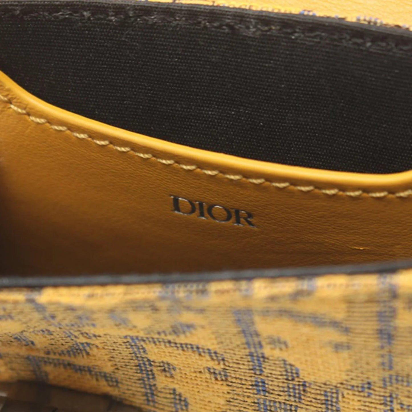Yellow Dior Nano Oblique Lock Pouch Crossbody