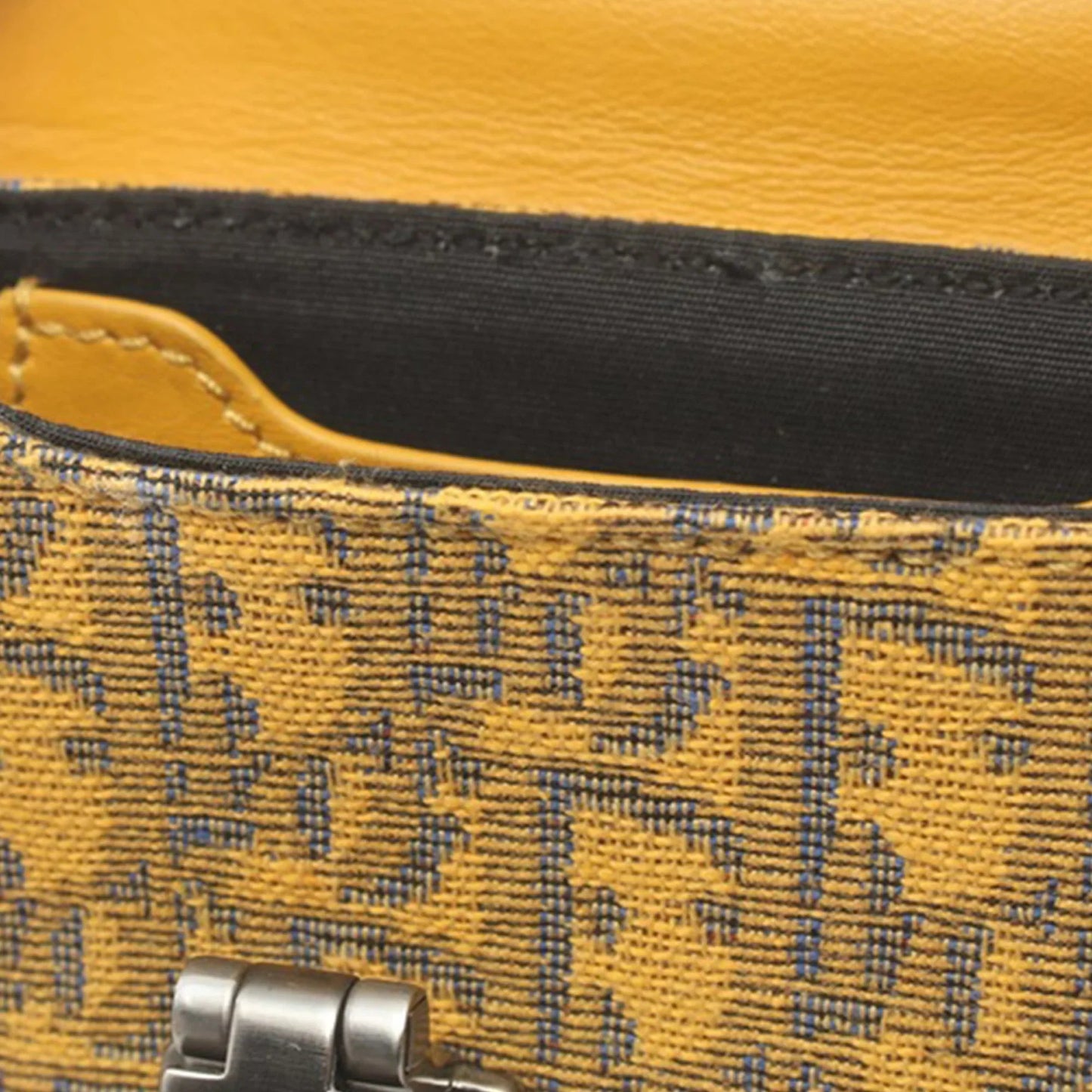 Yellow Dior Nano Oblique Lock Pouch Crossbody