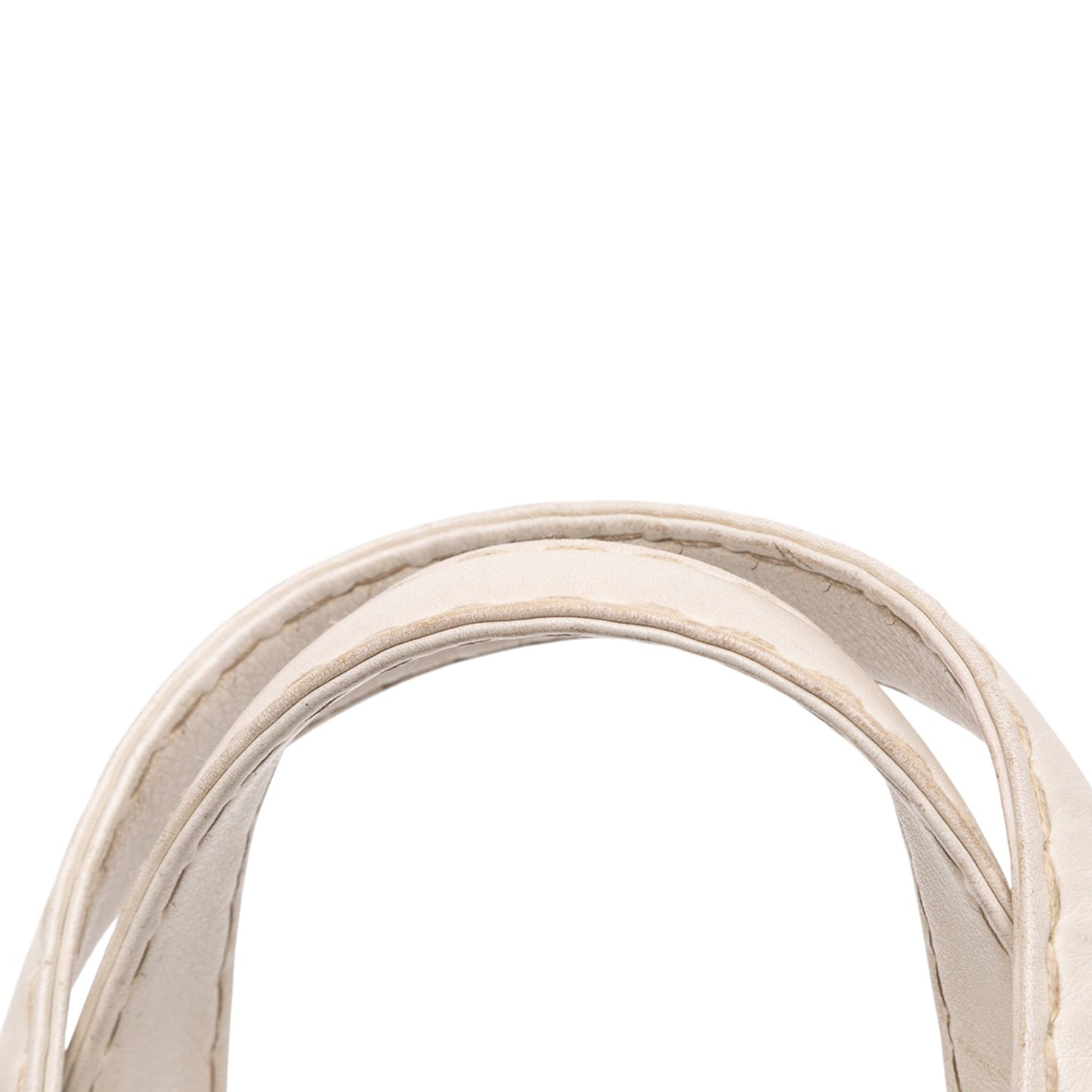White Chanel CC Lambskin Wild Stitch Handbag