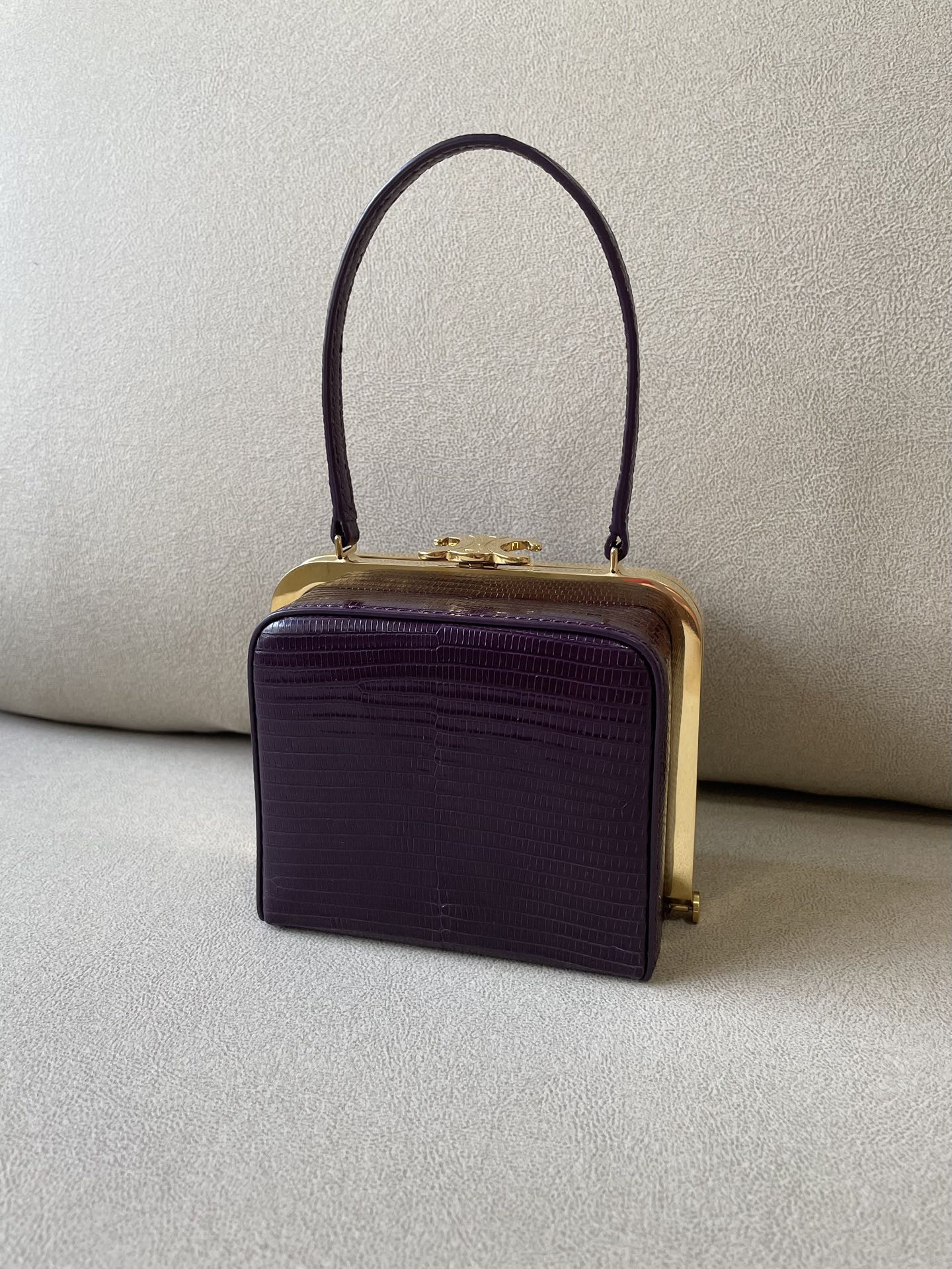 Top Quality Triomphe MinauTop Qualityere In Lizard Violet For Women 4in/10cm
