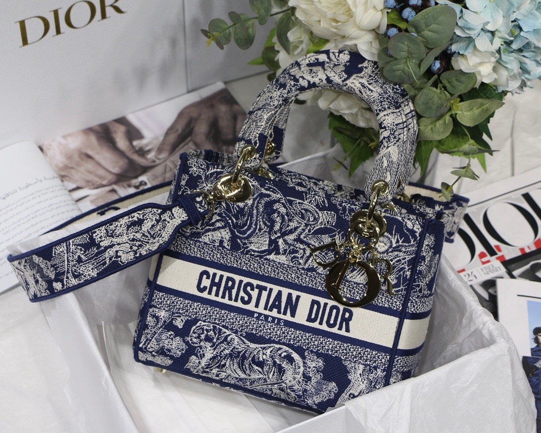 Top Quality MeTop Qualityum Lady D-Lite Bag Blue, For Women, Womens Handbags 24cm/9.5in CD M0565ORGO_M928