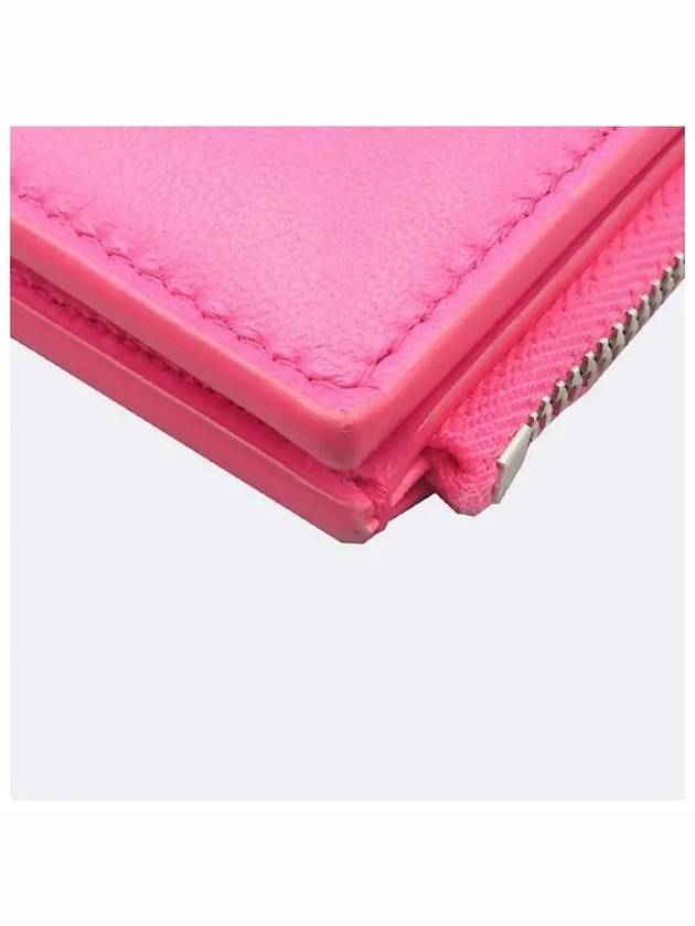 Luxury Bottega Veneta pink half wallet