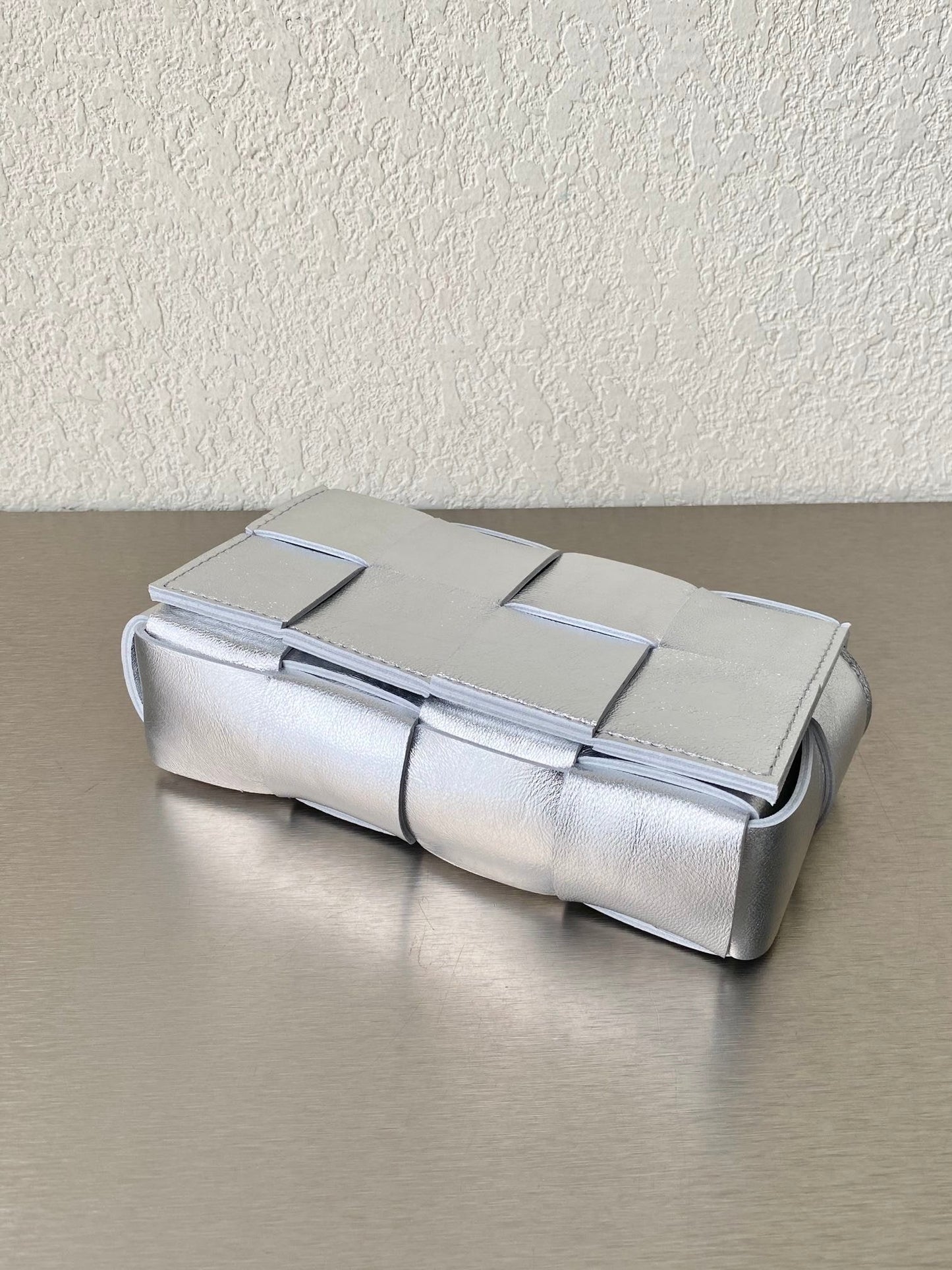 Top Quality Mini Cassette Crossbody Bag Silver, For Women, Bags 6.9in/17.5cm
