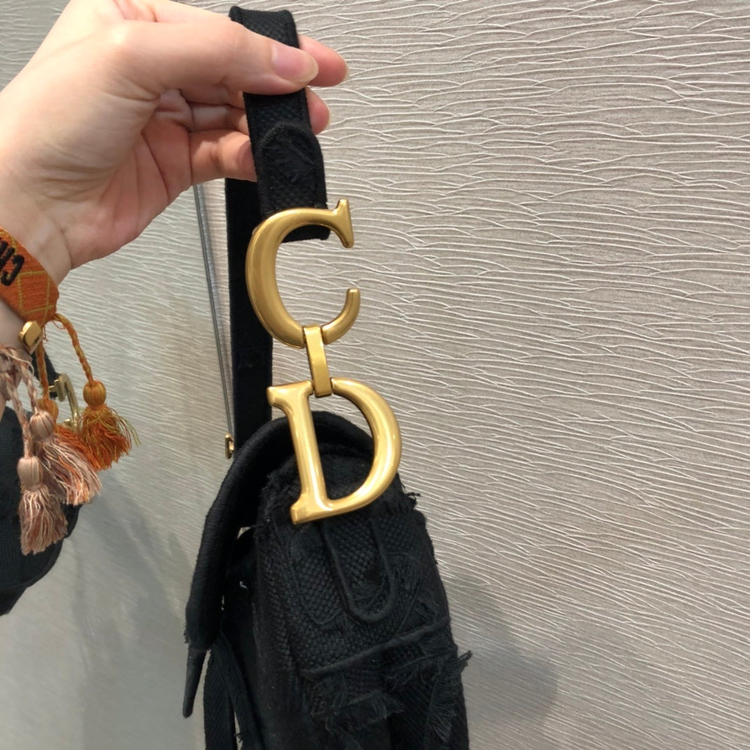 Top Quality Saddle Bag Black For Women 10in/26cm CD