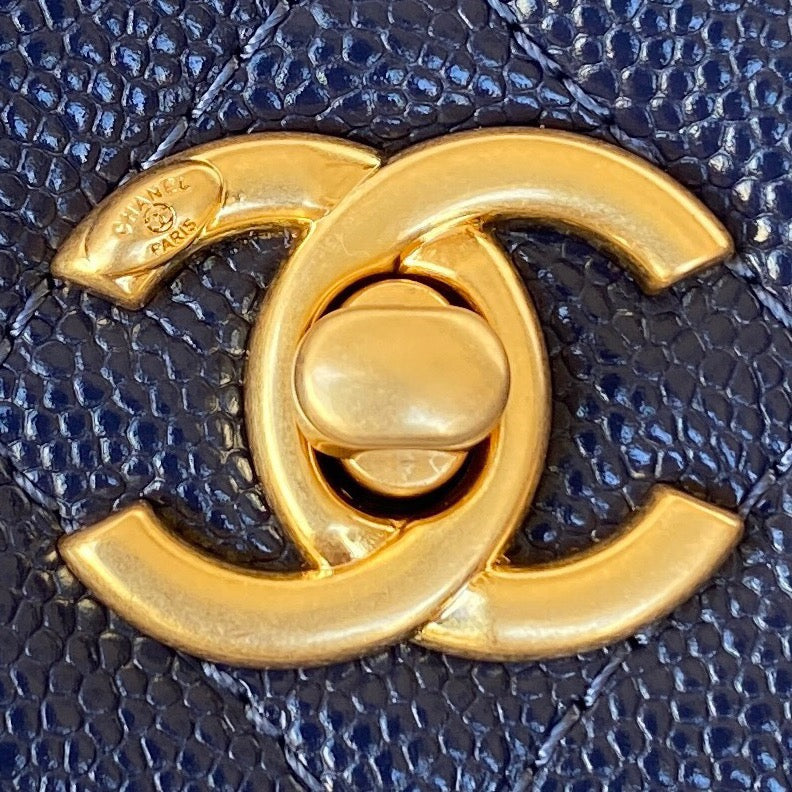 CHLSmall Top Qualityap Bag Gold Hardware Navy Blue For Women Handbags, Shoulder Bags 7.5in/19cm AP2840